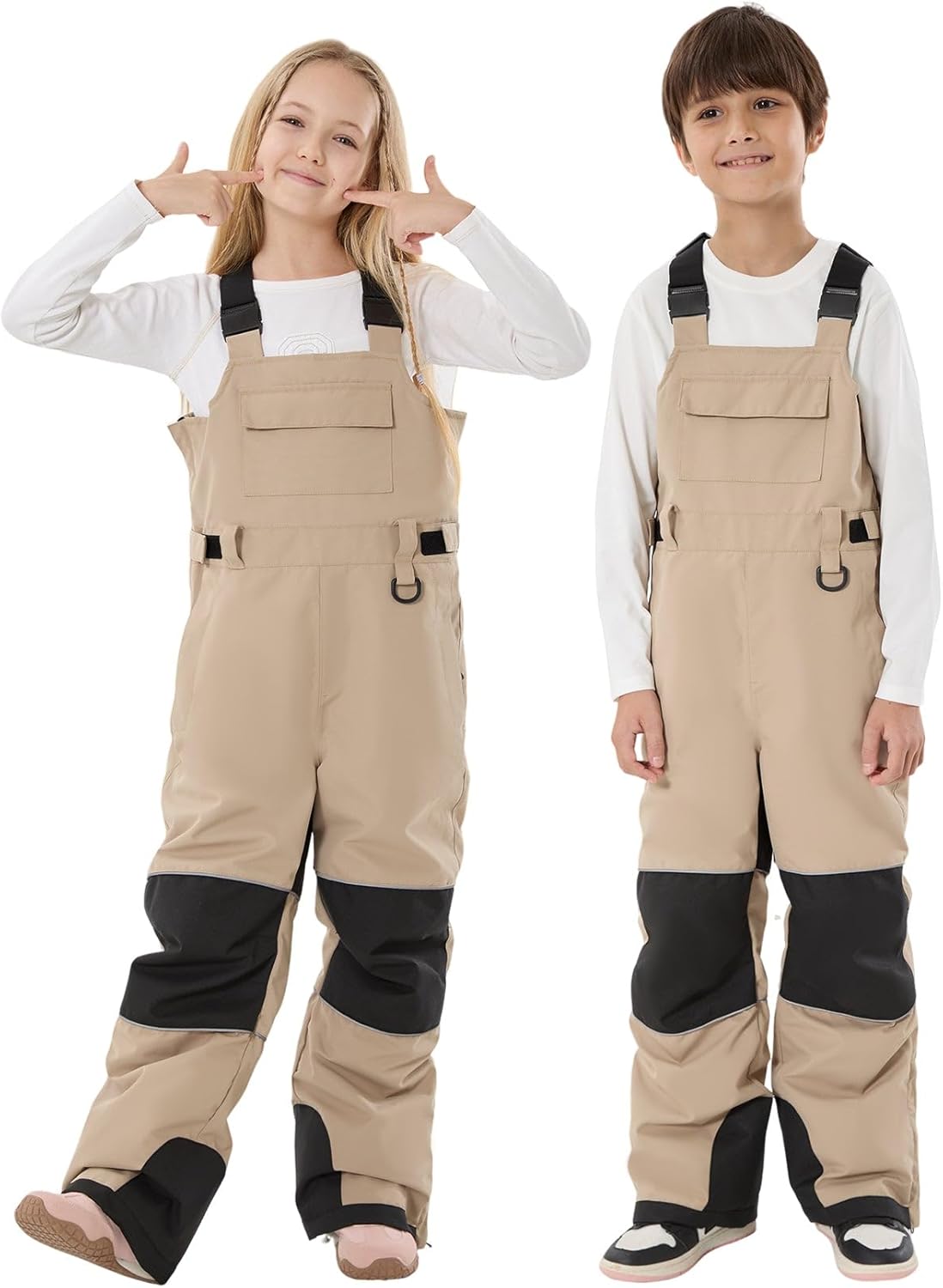 GSOU SNOW Kids Snow Bibs Boys Girls Ski Bib Snowboard Pants Insulated Waterproof Winter Overalls(3-16Years) - Image 8