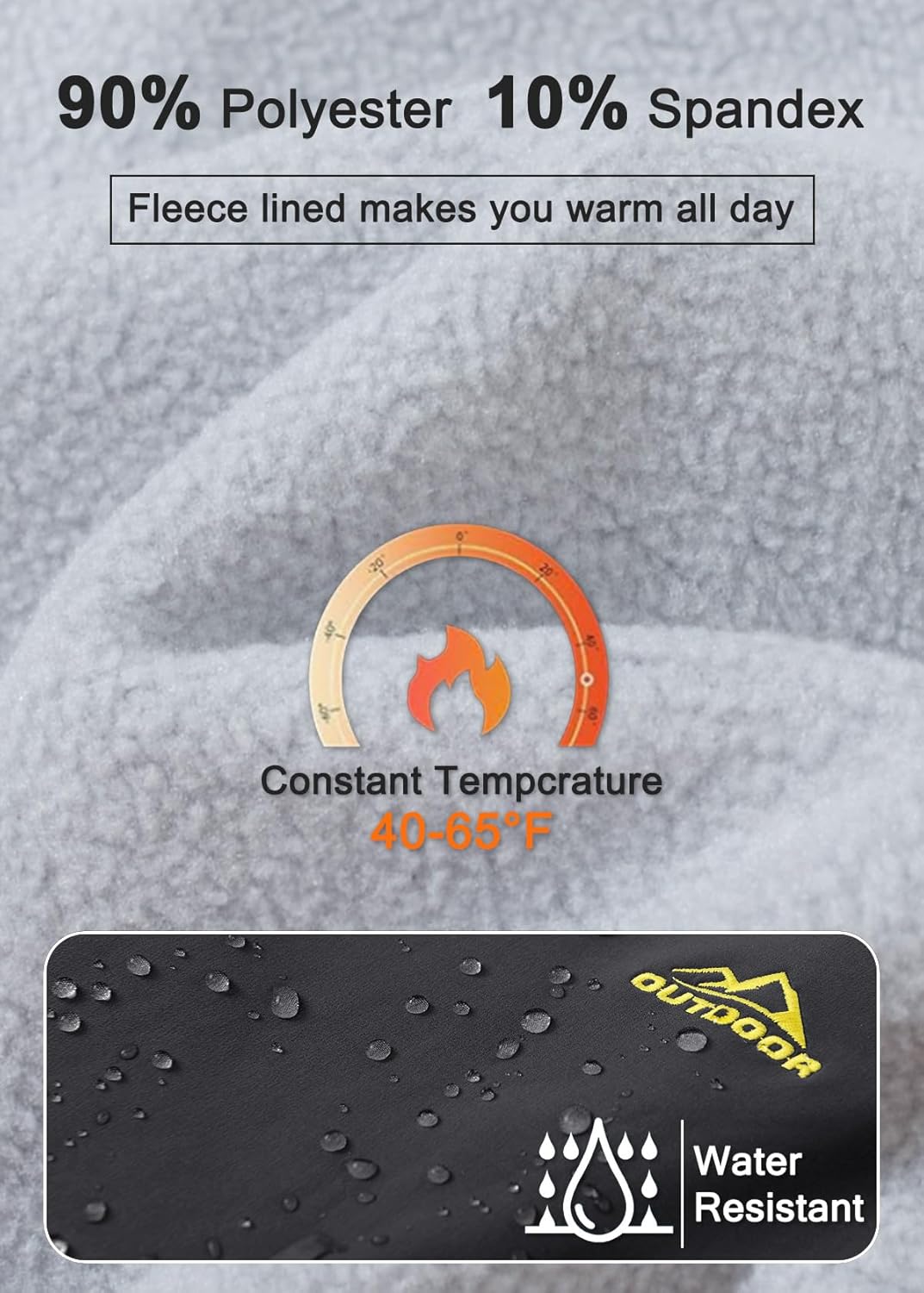 MAGCOMSEN Women's Fleece Lined Waterproof Insulated Snow Ski Pants Winter Warm Hiking Pants Outdoor Softshell - Image 3