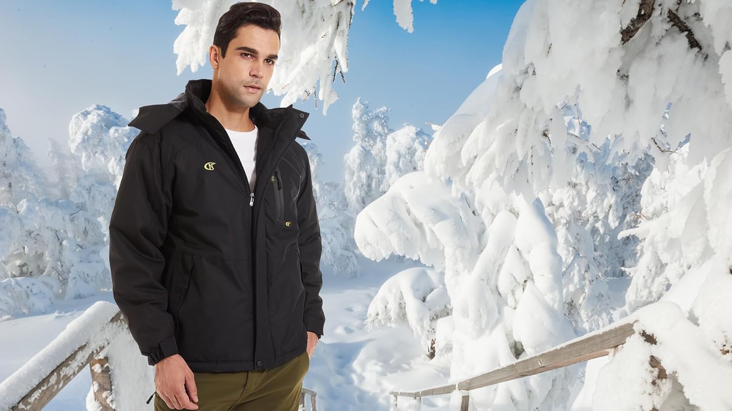 QPNGRP Mens Waterproof Ski Snowboard Jacket Winter Windproof Snow Coat - Image 2