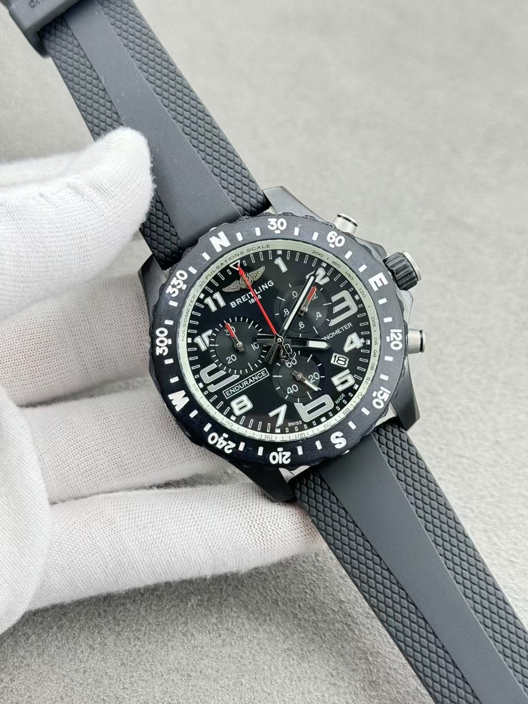 Breitling Black Rubber Chronometer - Breitling Endurance Pro Black - Image 2