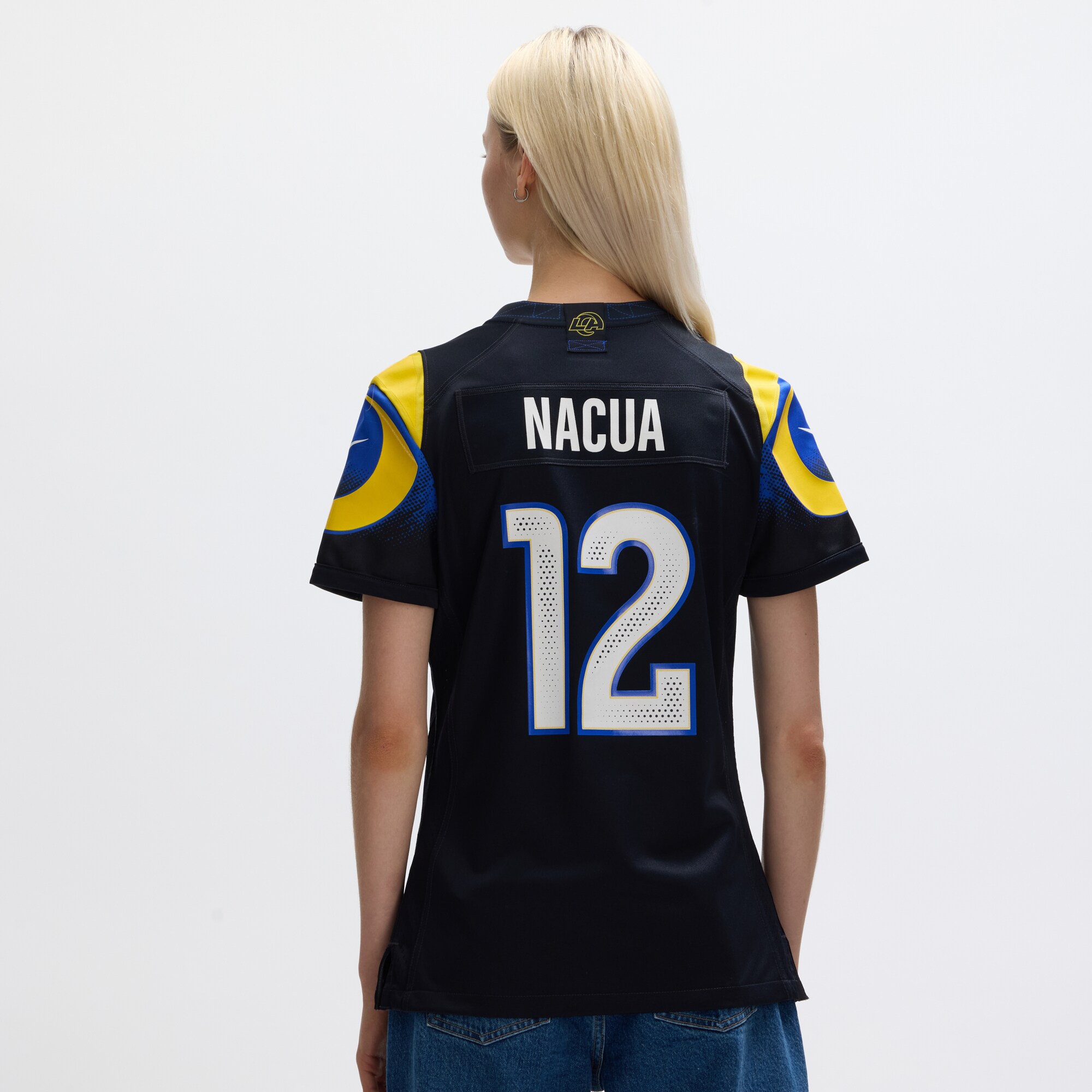Puka Nacua Los Angeles Rams Nike Women’s 2025 Rivalries Collection Game Jersey – Midnight Blue