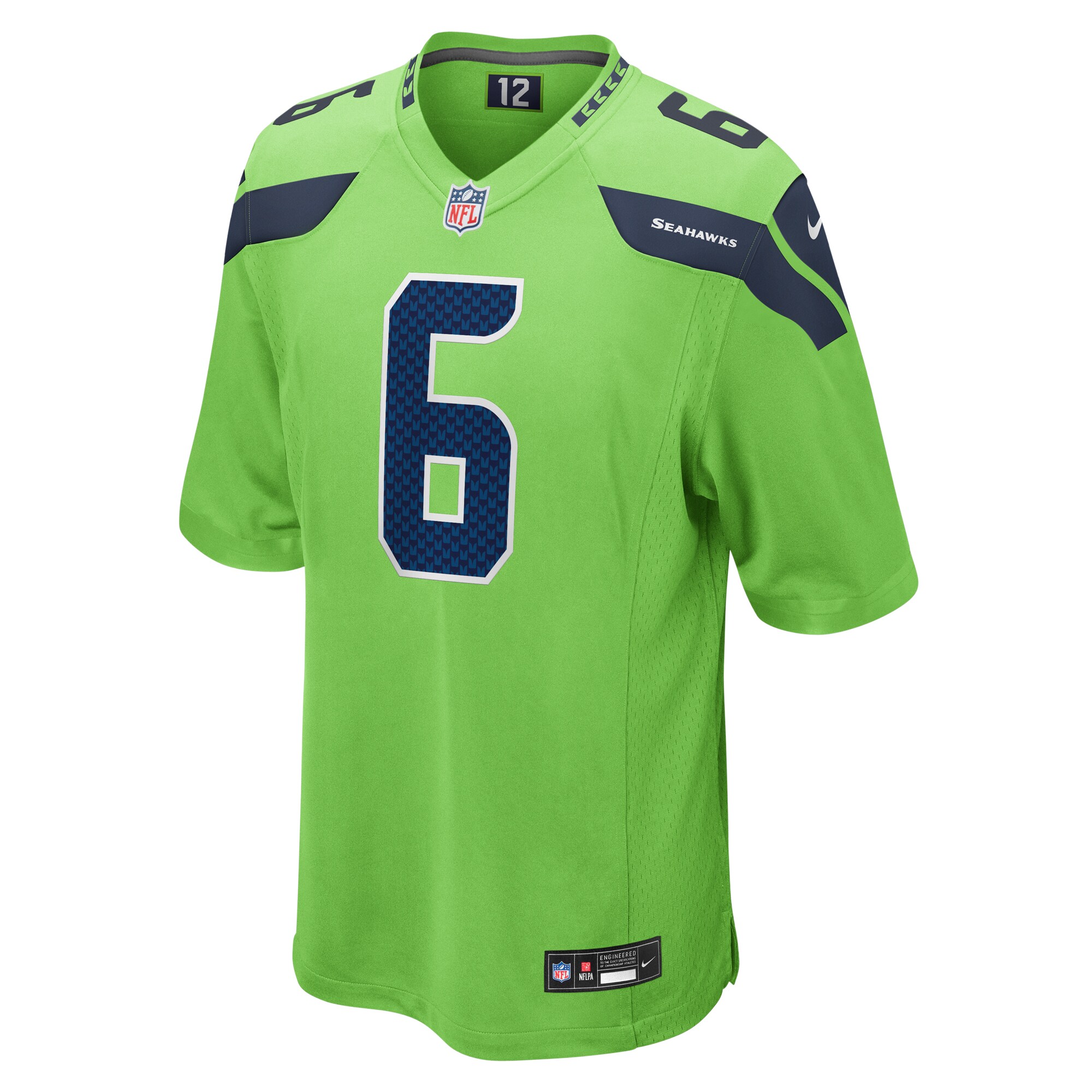 Quandre Diggs Seattle Seahawks Nike  Game Jersey - Neon Green