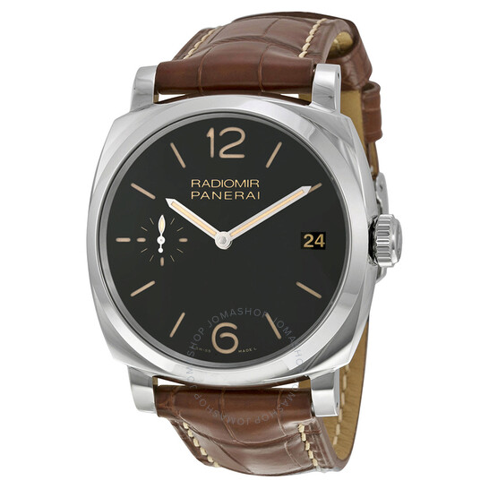 Radiomir 1940 Black Dial Brown Leather Men's Watch PAM00514