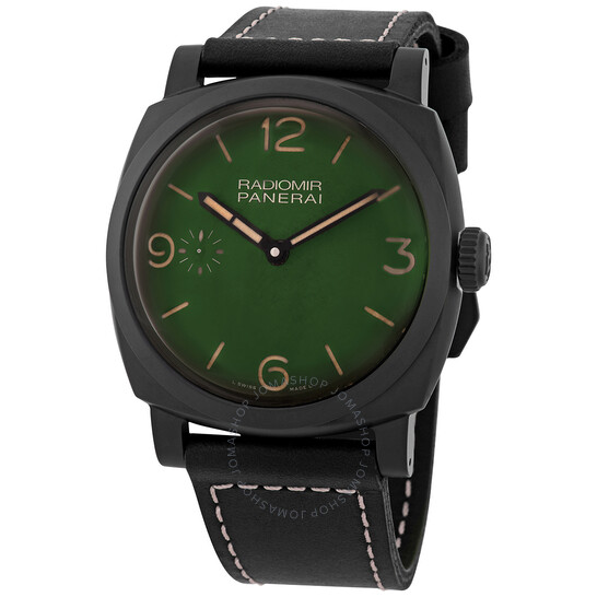 Radiomir 48MM Hand Wind Military Green Dial Ceramic Men's 48 mm Watch