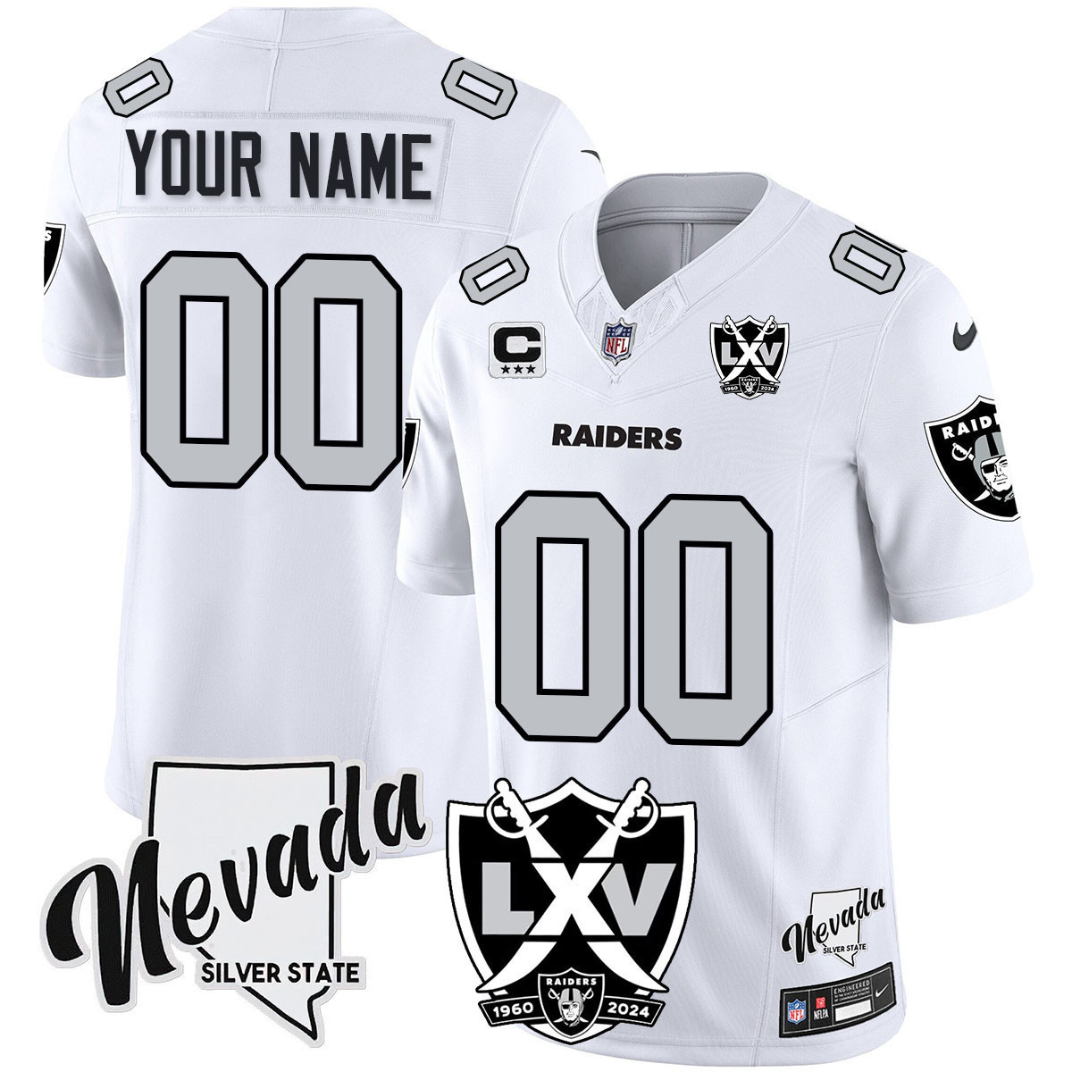 Raiders 2025 Vapor Limited Custom Jersey – 65th Anniversary – All Stitched