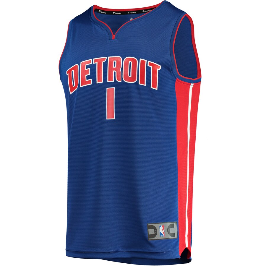 Reggie Jackson Detroit Pistons Fanatics Branded Youth Fast Break Replica Jersey Blue - Icon Edition