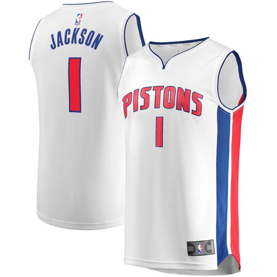 Jackson Pistons White Jersey