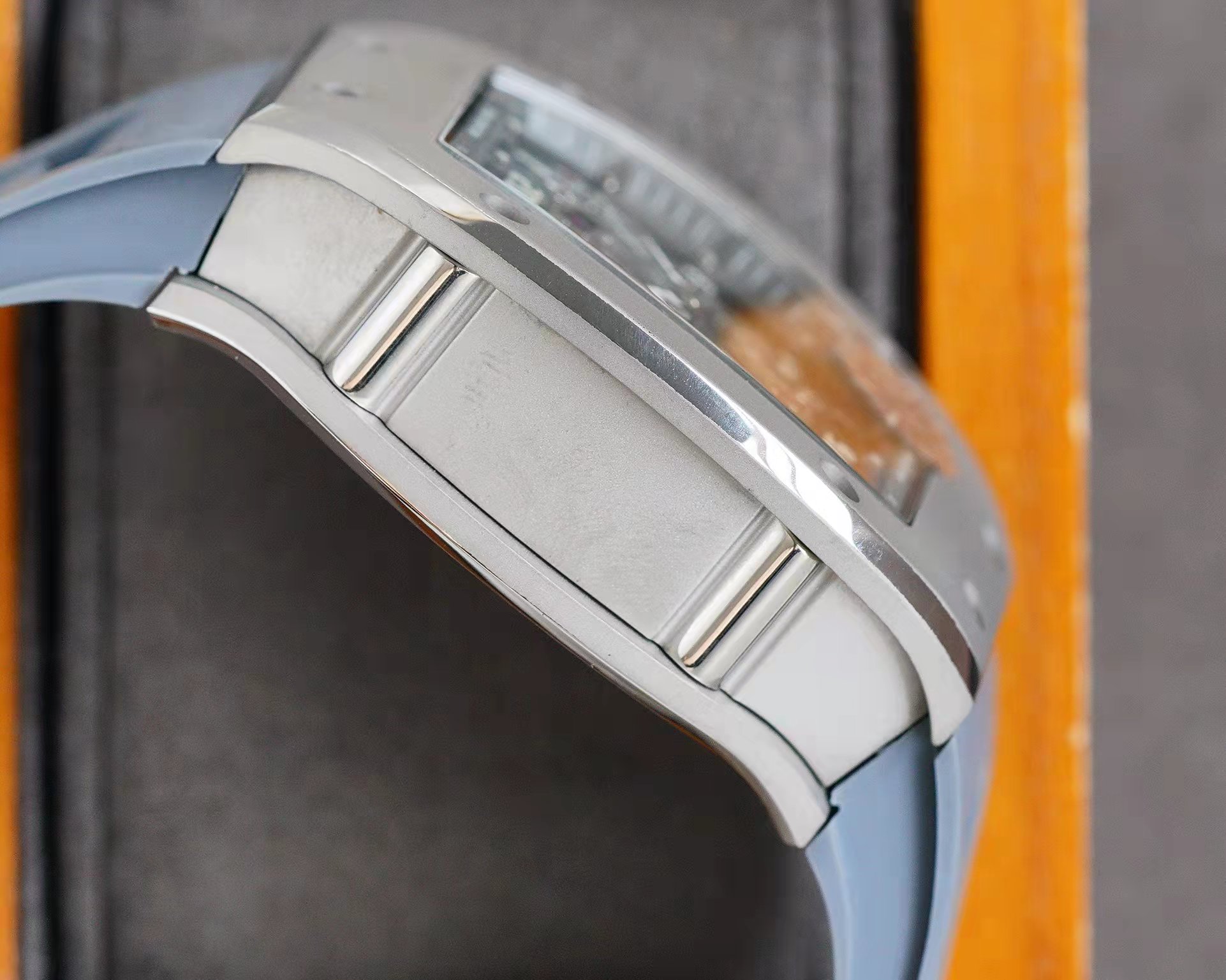 Richard Mille Skeleton - Titanium Case, Blue Strap - Image 5