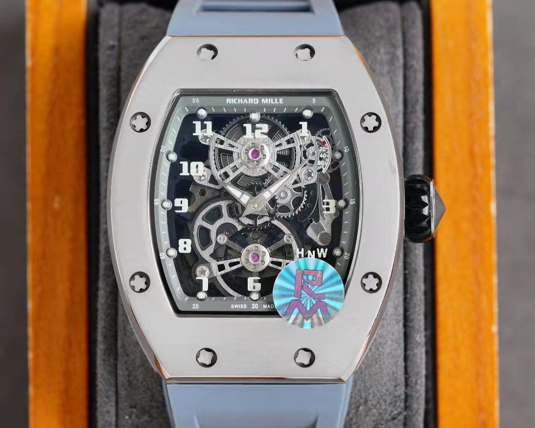 Richard Mille Skeleton - Titanium Case, Blue Strap