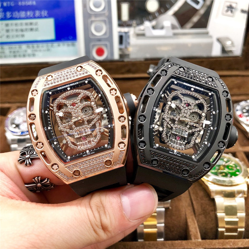 Richard Mille Skull Diamond - Rose Gold Skeleton Watch - Image 19