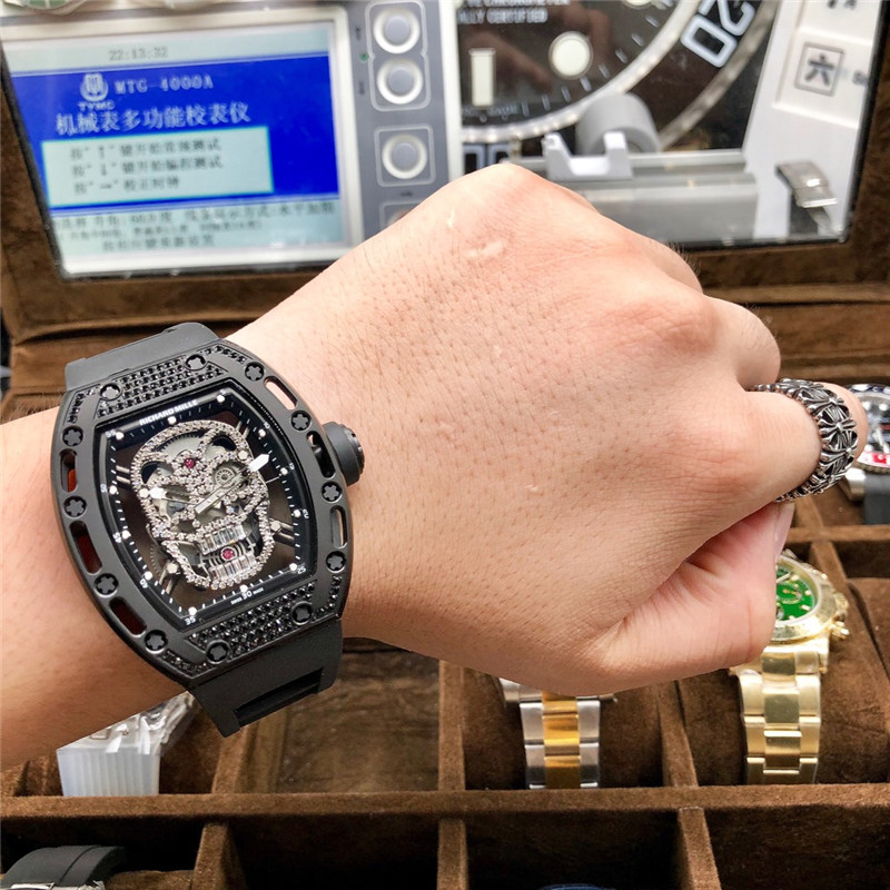 Richard Mille Skull Diamond - Rose Gold Skeleton Watch - Image 20