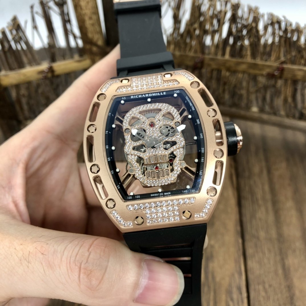 Richard Mille Skull Diamond - Rose Gold Skeleton Watch - Image 15