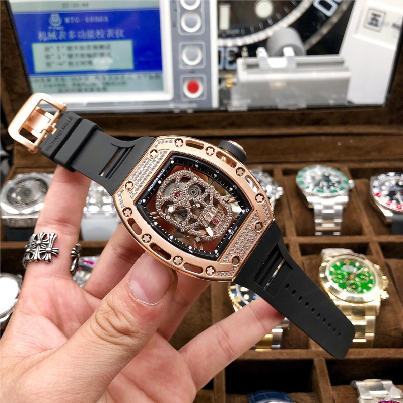 Richard Mille Skull Diamond - Rose Gold Skeleton Watch - Image 10