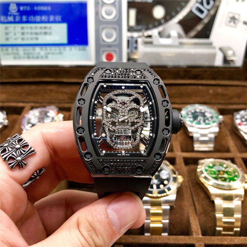 Richard Mille Skull Diamond - Rose Gold Skeleton Watch - Image 22