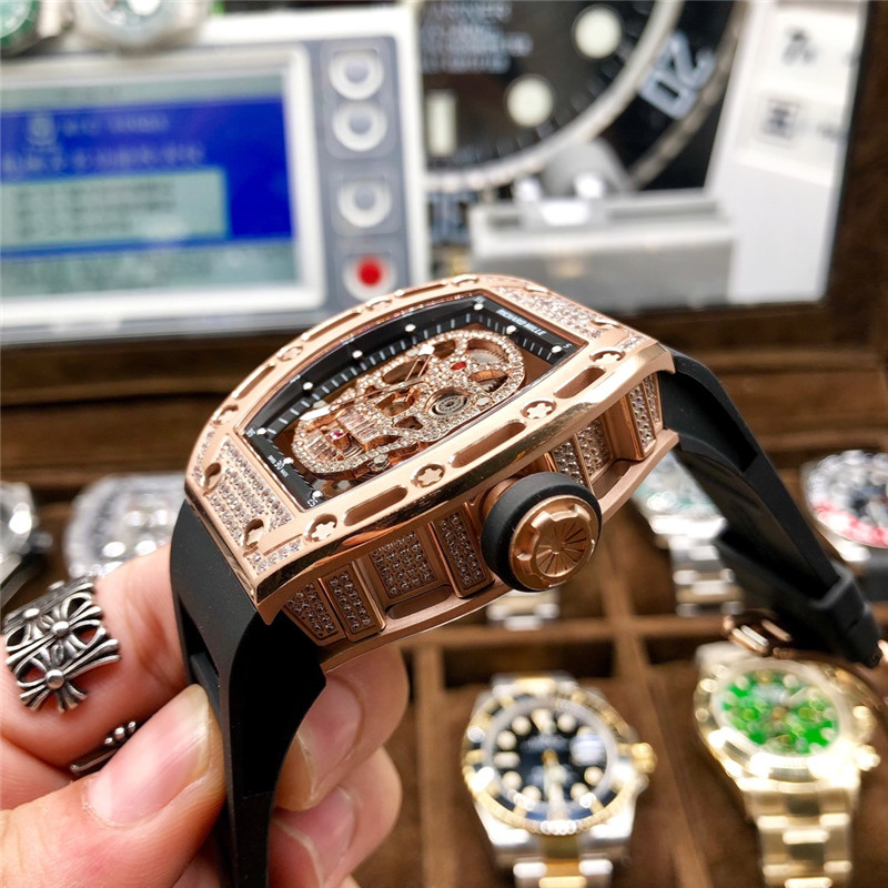 Richard Mille Skull Diamond - Rose Gold Skeleton Watch - Image 6