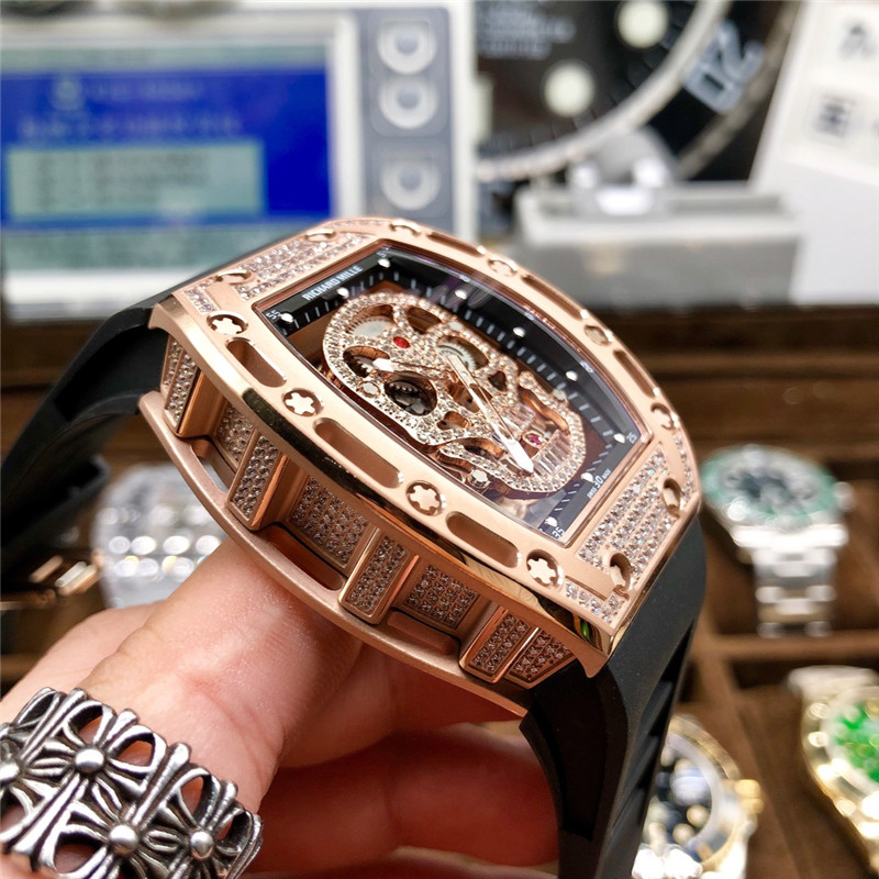 Richard Mille Skull Diamond - Rose Gold Skeleton Watch - Image 7