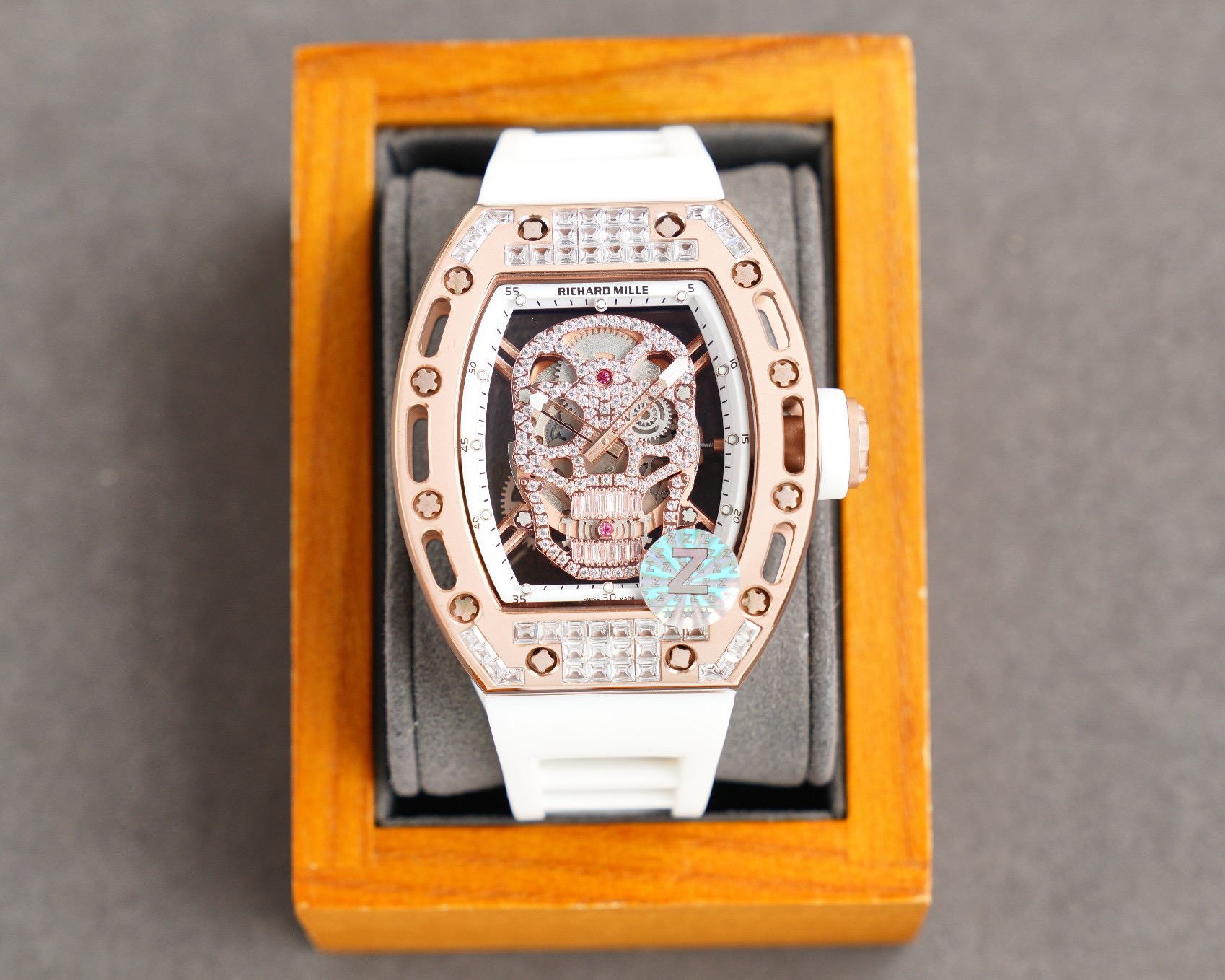 rose Richard Mille Skull Diamond - Richard Mille Skull Diamond - Rose