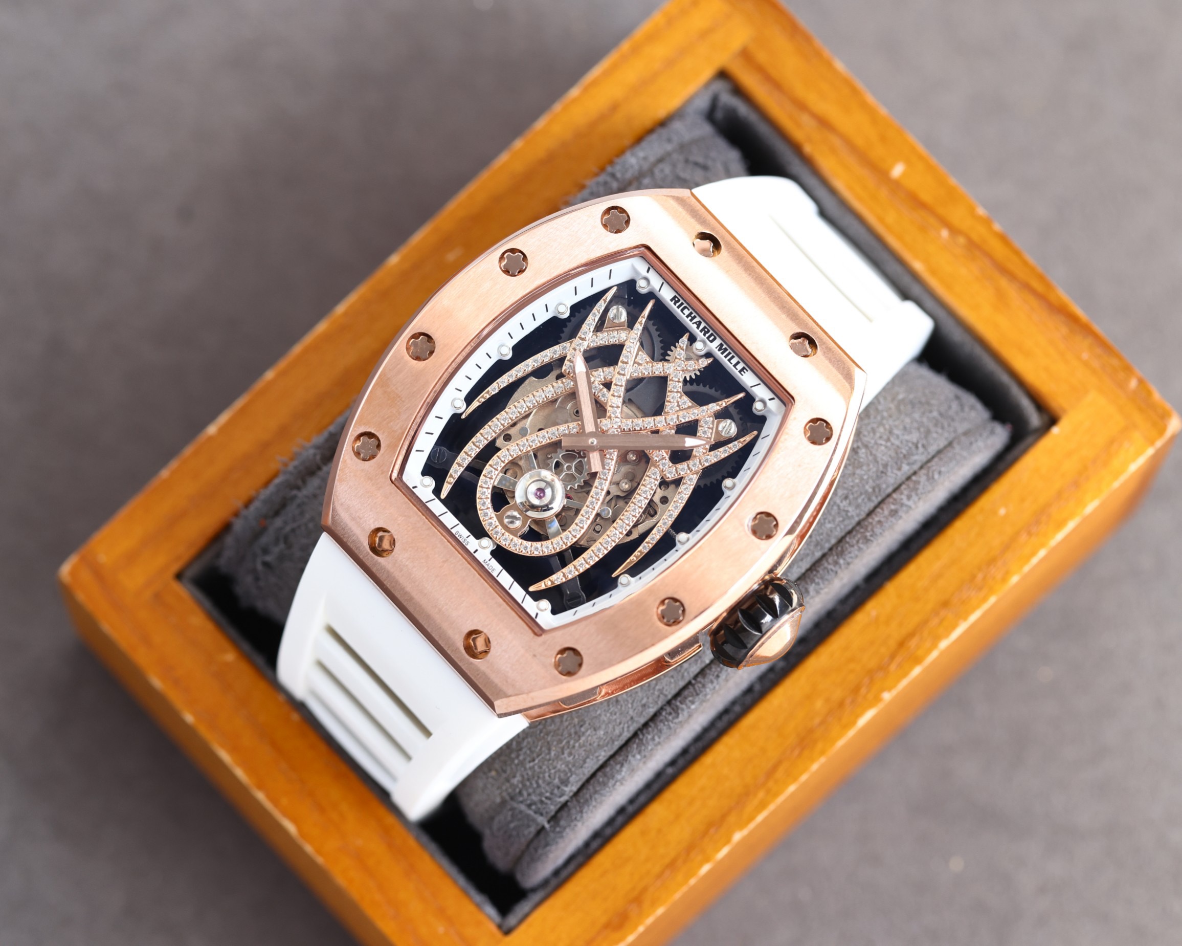 diamond Richard Mille Rose Gold - Richard Mille Rose Gold Diamond - Image 8