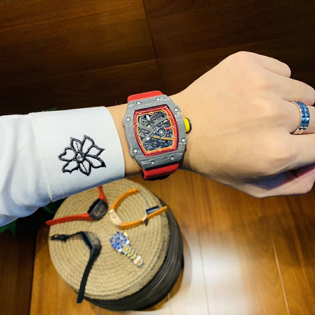 skeleton Richard Mille Red Strap - Richard Mille Red Strap - Skeleton - Image 2
