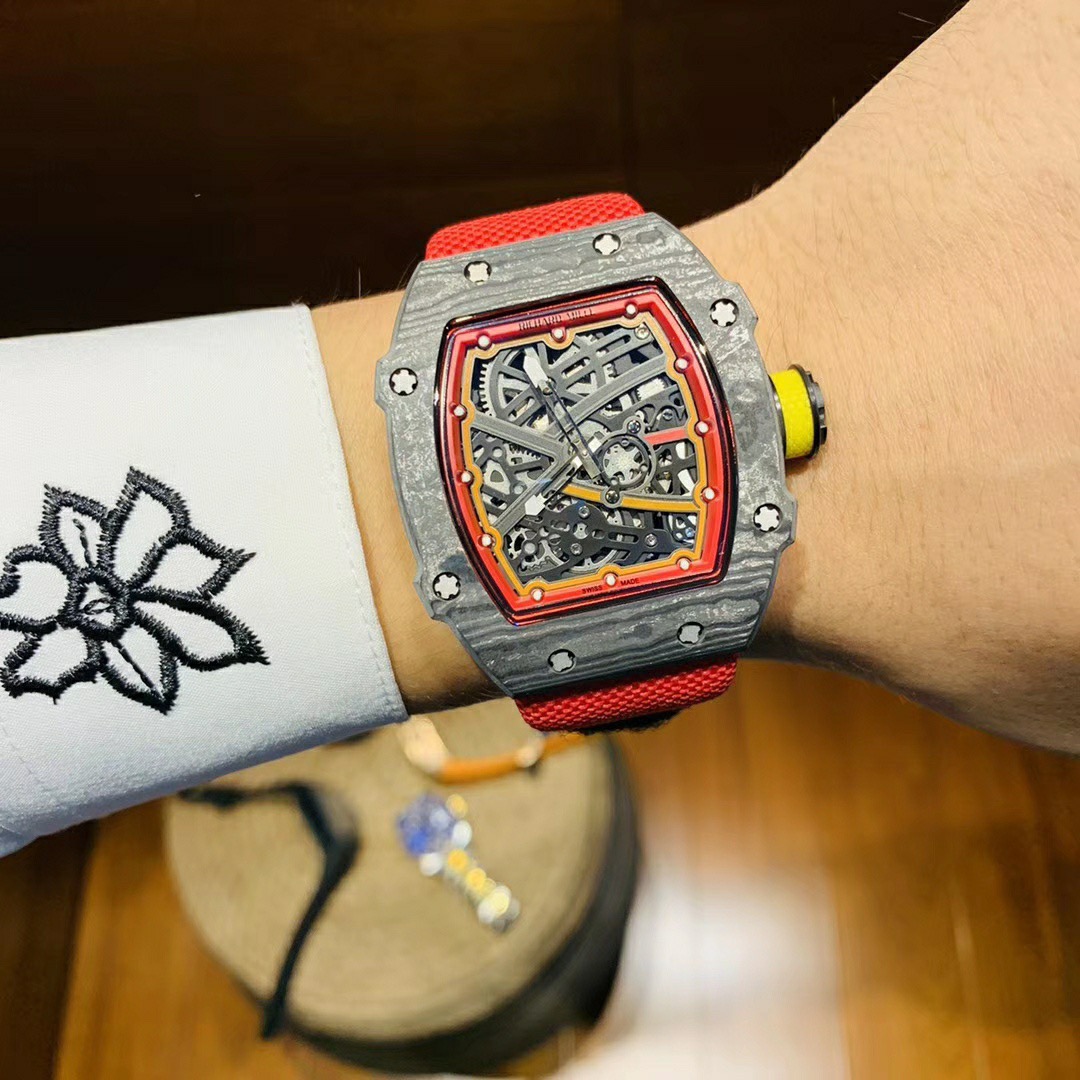 skeleton Richard Mille Red Strap - Richard Mille Red Strap - Skeleton - Image 6