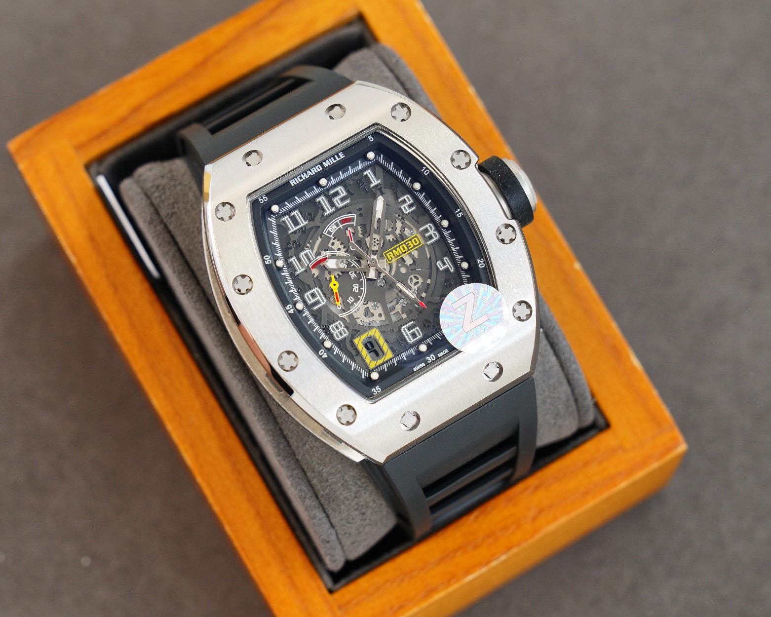 Richard Mille RM030 - Titanium & Black Rubber Watch - Image 8