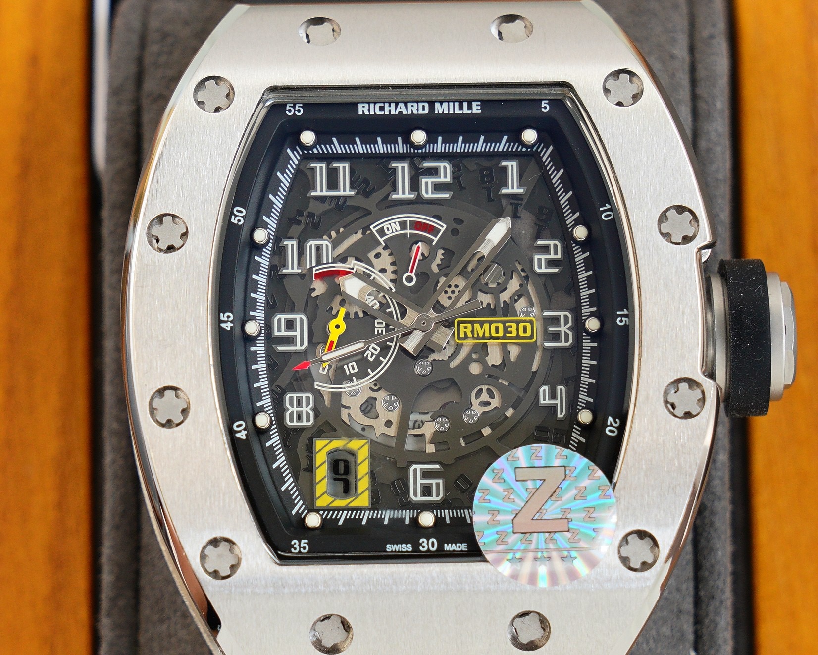 Richard Mille RM030 - Titanium & Black Rubber Watch - Image 7