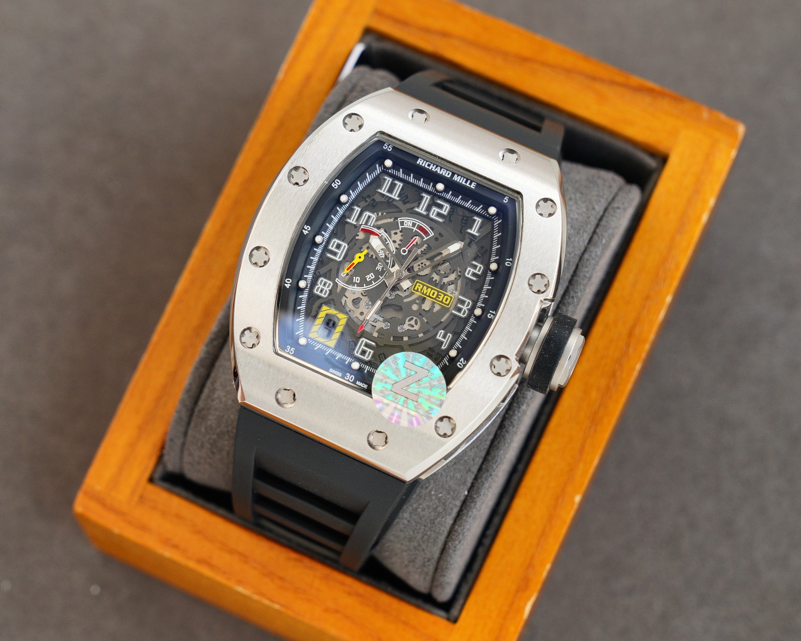 Richard Mille RM030 - Titanium & Black Rubber Watch - Image 9