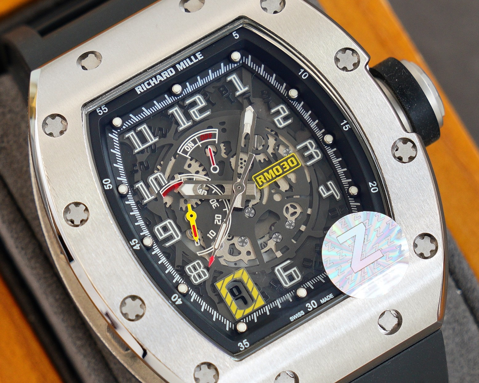 Richard Mille RM030 - Titanium & Black Rubber Watch - Image 6