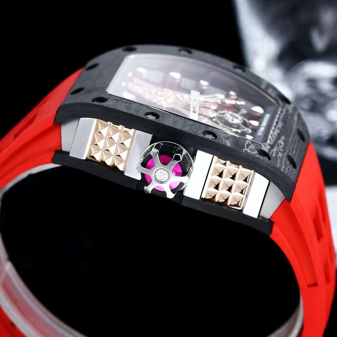 Richard Mille Red - Skeleton Dial Carbon Case Watch - Image 4