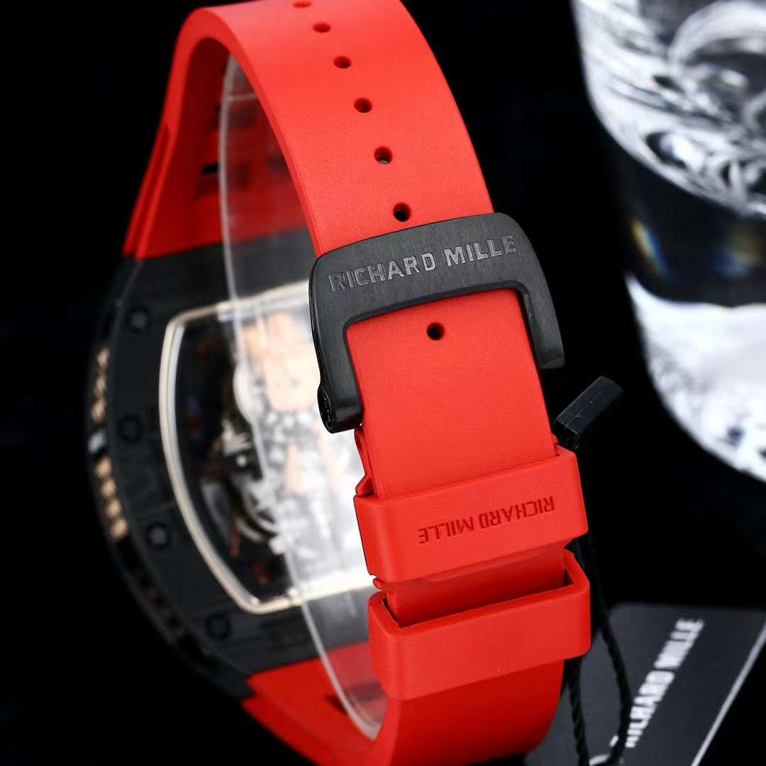 Richard Mille Red - Skeleton Dial Carbon Case Watch - Image 2