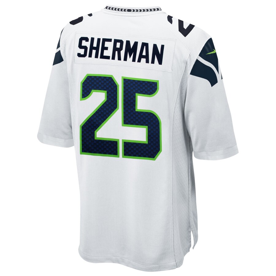 Richard Sherman Seattle Seahawks Nike Youth Game Jersey – White