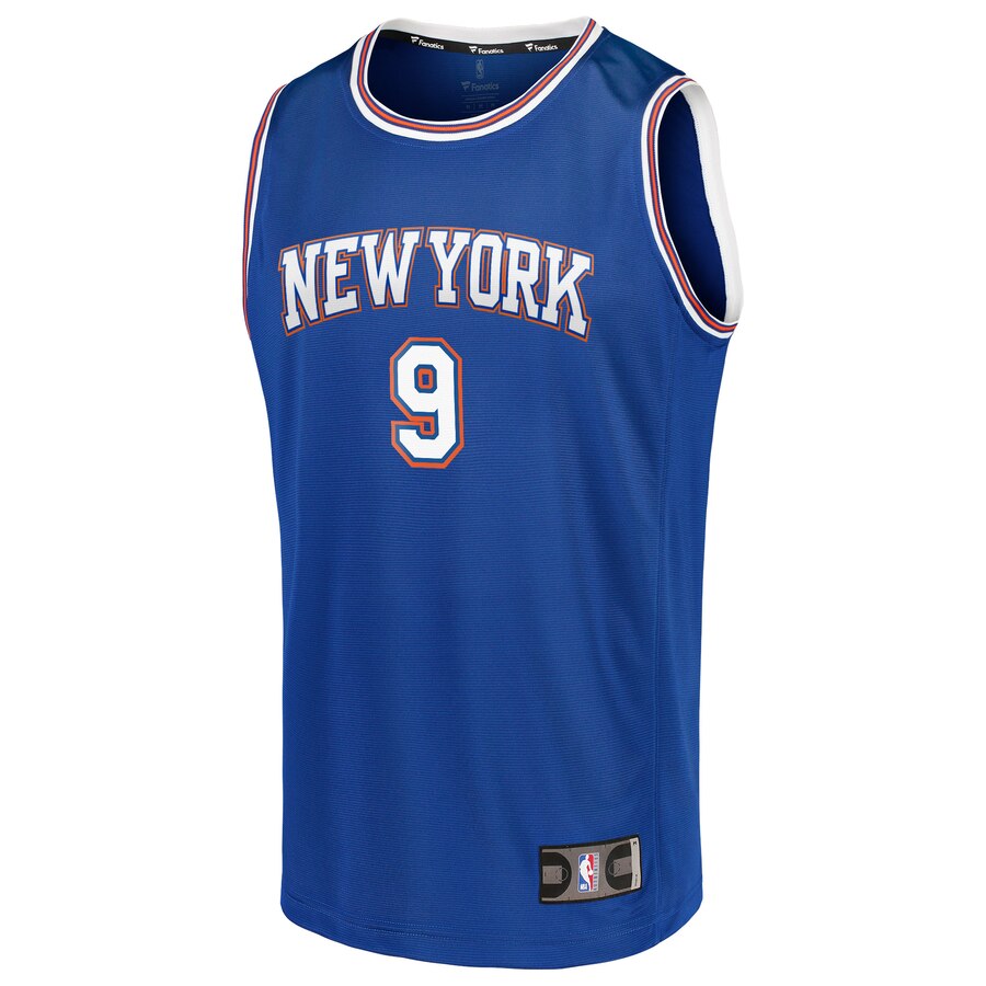 RJ Barrett New York Knicks Fanatics Branded Youth Fast Break Player Replica Jersey - Statement Edition - Blue