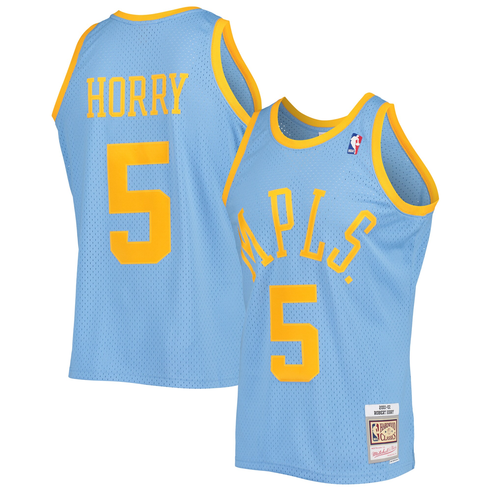 Robert Horry Los Angeles Lakers Mitchell & Ness 2001-02 Hardwood Classics Swingman Jersey - Powder Blue