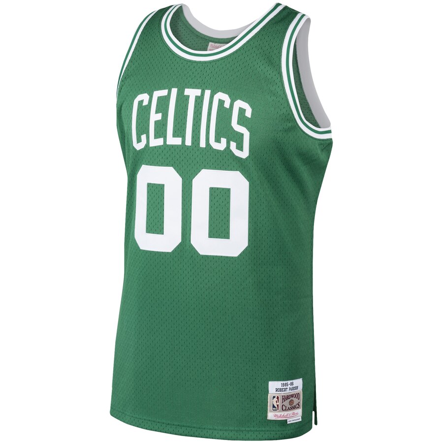 Robert Parish Boston Celtics Mitchell & Ness 1985-86 Hardwood Classics Swingman Player Jersey - Kelly Green