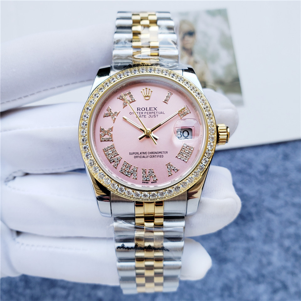 Rolex Datejust 36 M126284RBR-0023 126284RBR-0023 Oystersteel and 18ct White Gold Rose Gold Dial Diamond Bezel
