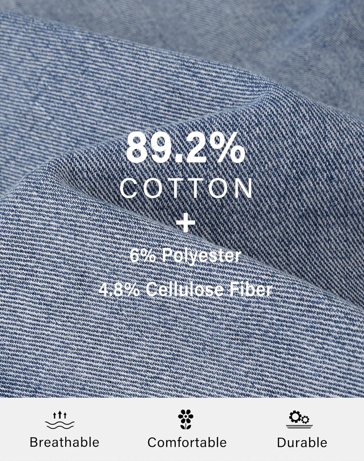 roswear Denim Jacket Coat for Women with Flap Chest Pockets Casual Oversized Jean Jackets