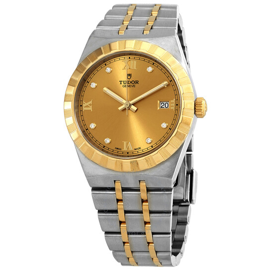 Royal Automatic Diamond Champagne Dial Unisex Watch