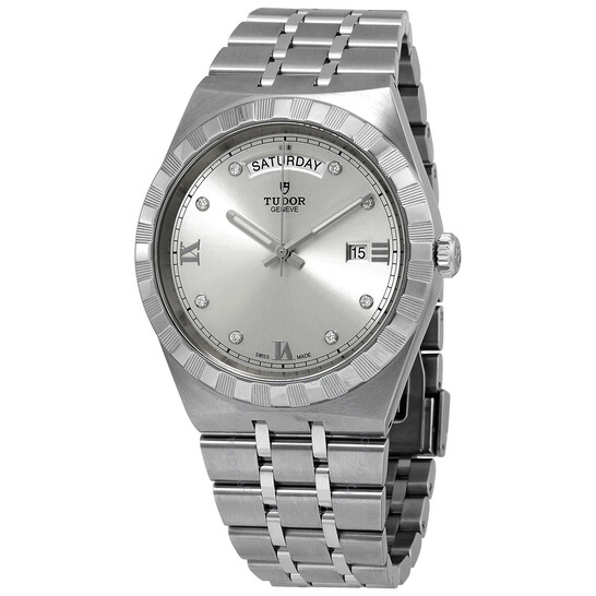 Royal Automatic Diamond Silver Dial Watch