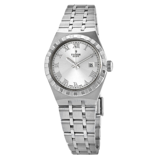 Royal Automatic Silver Dial 28 mm Ladies Watch