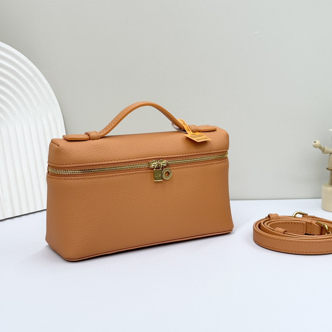 Sac Bandoulière Loro Piana Cuir Orange - Extra Pocket