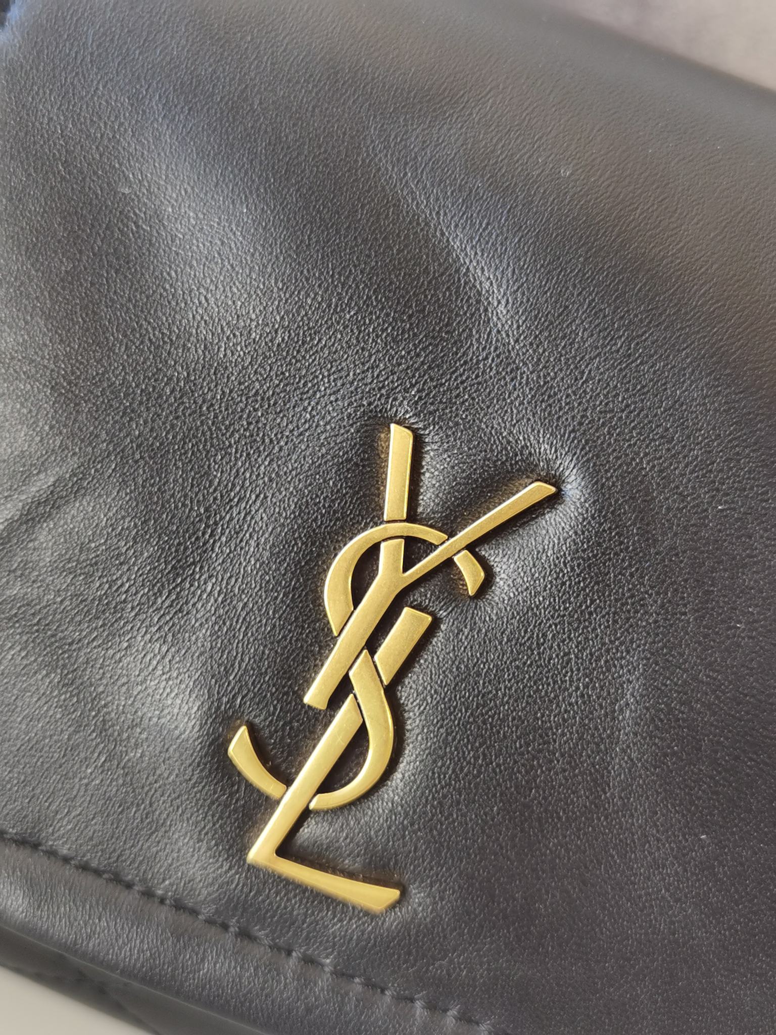 Saint Laurent Black Lambskin Leather Mini Nolita Shoulder Bag w/ Box