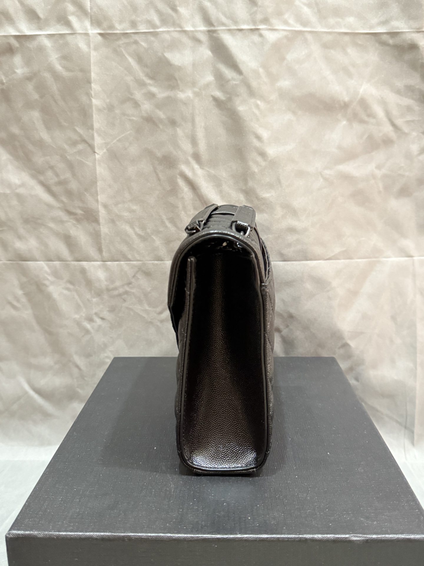 Saint Laurent Envelope Shoulder Bag Calfskin Black