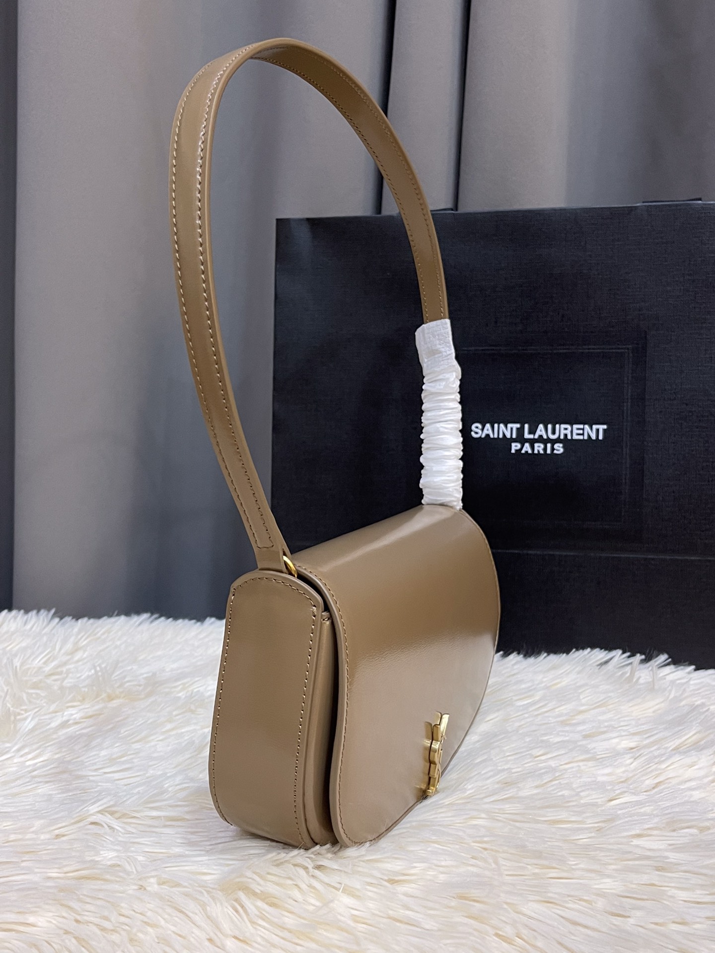 Saint Laurent Jamie Mini quilted shoulder bag -brown