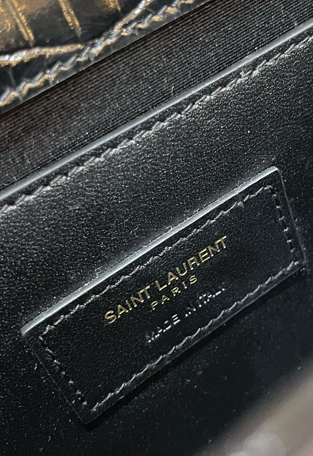 Saint Laurent Kate Medium Tassel $3100 Black Embossed Leather Shoulder Bag New