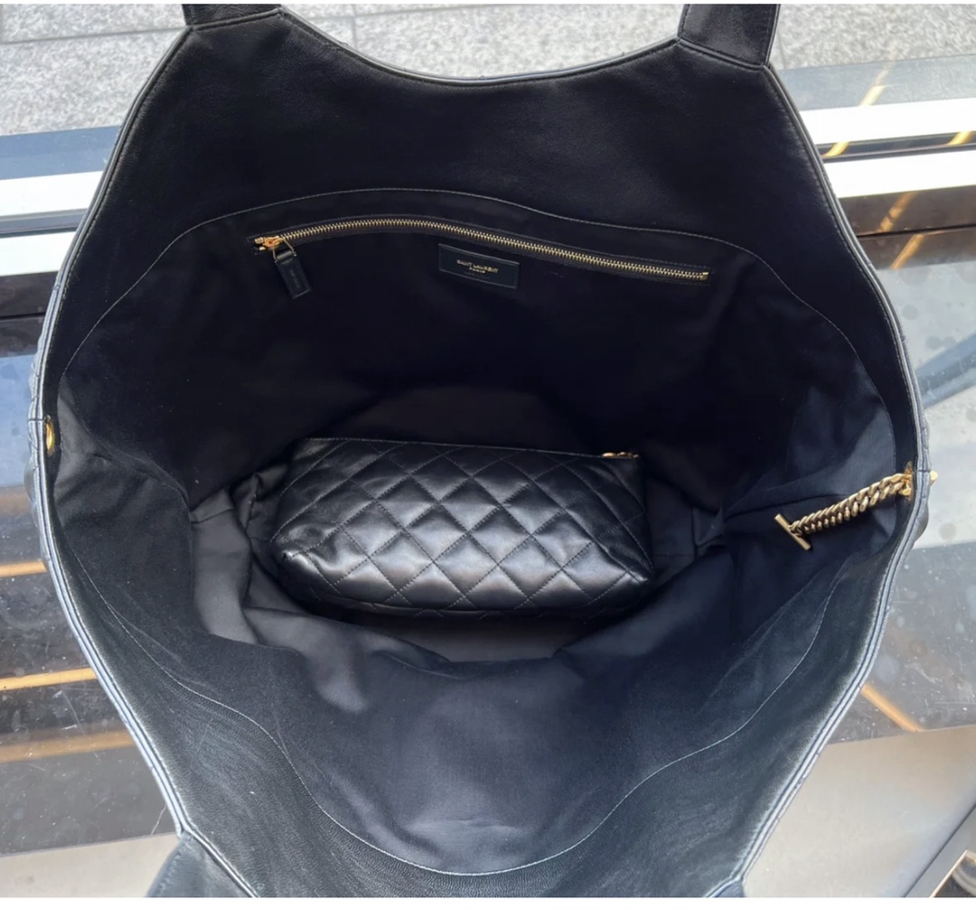 SAINT LAURENT Lambskin Quilted Maxi Icare Shopping