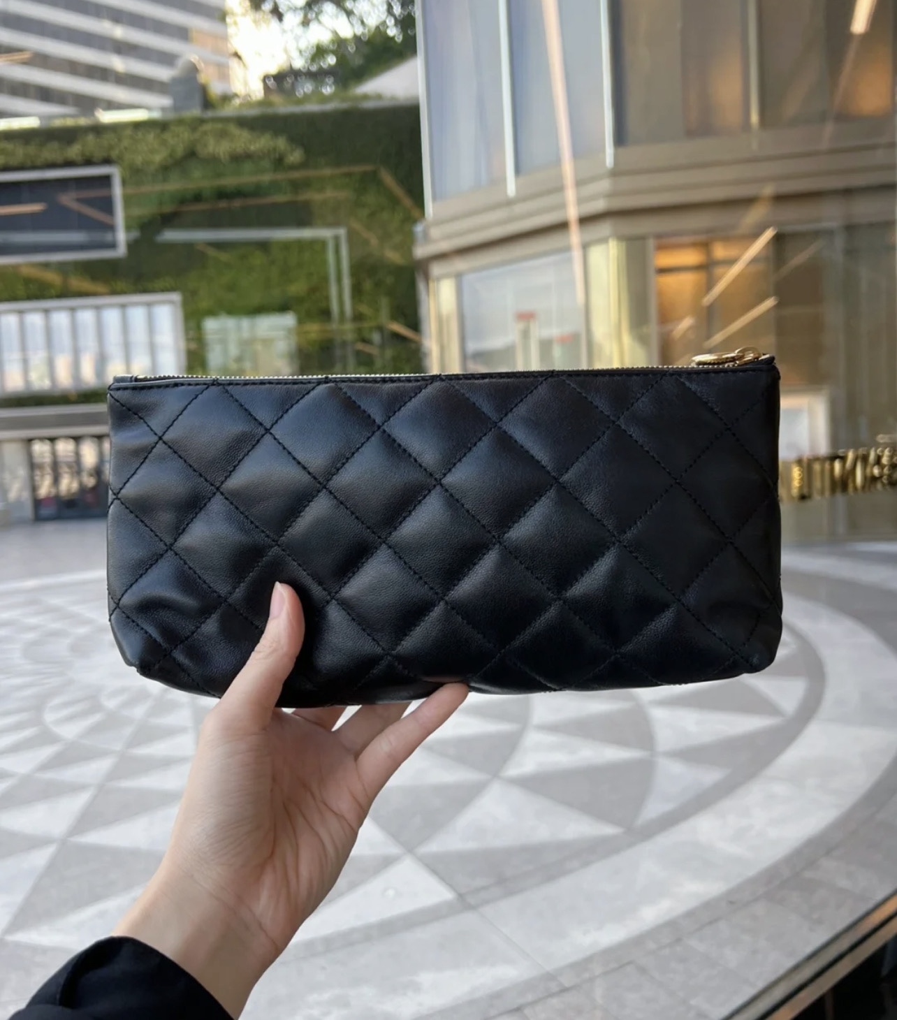 SAINT LAURENT Lambskin Quilted Maxi Icare Shopping
