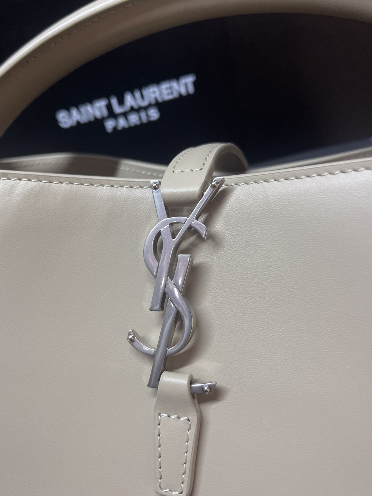 SAINT LAURENT Le 37 Small Leather Bucket Bag