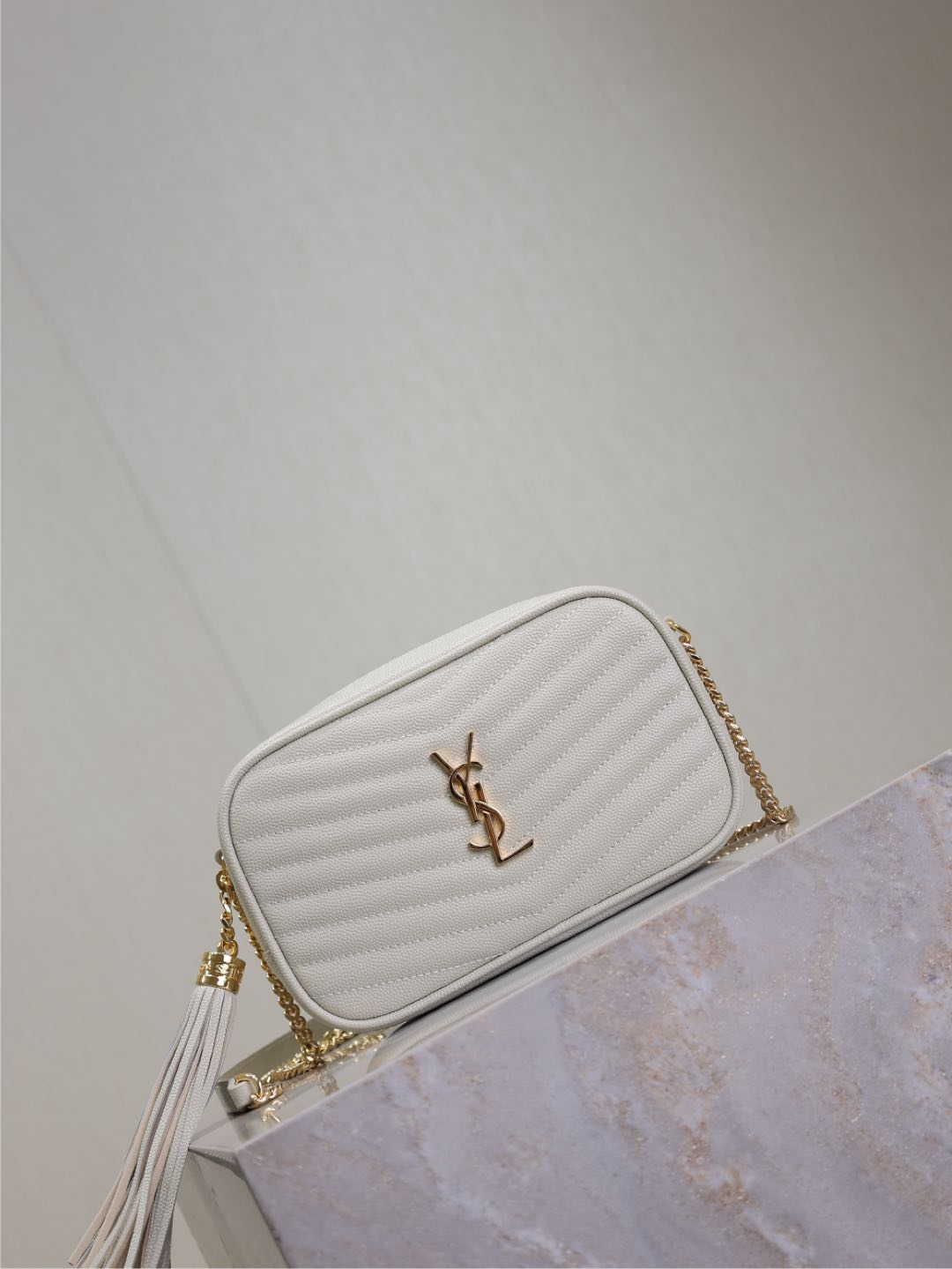 Saint Laurent Lou Mini Bag 'Crema Soft' - 612579 1GF01