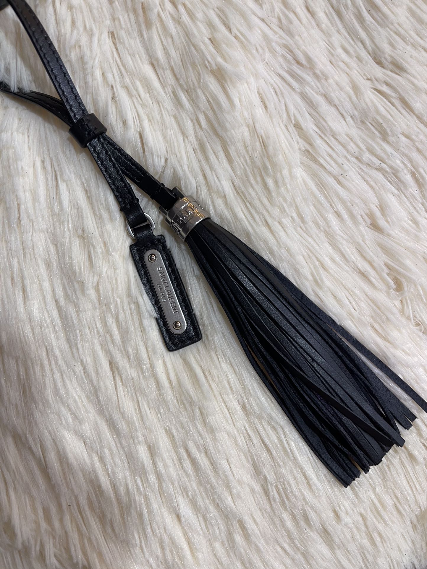 SAINT LAURENT Medium Lou YSL Monogram Palm Leather black