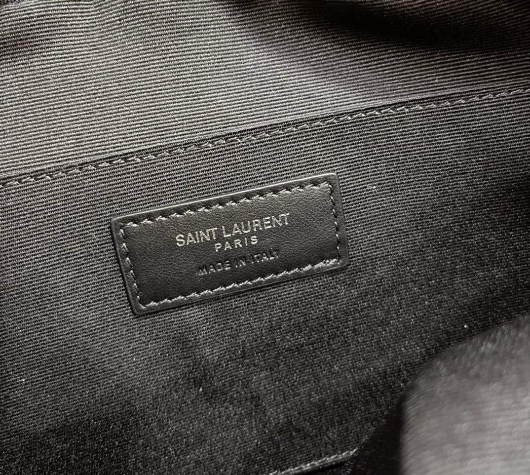 SAINT LAURENT Medium Lou YSL Monogram Palm Leather black